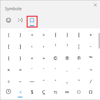 Screenshot Excel - Emoji-Symbole