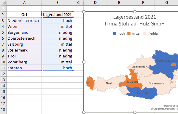 Screenshot Excel - Kartendiagramm-Lagerstand-2021